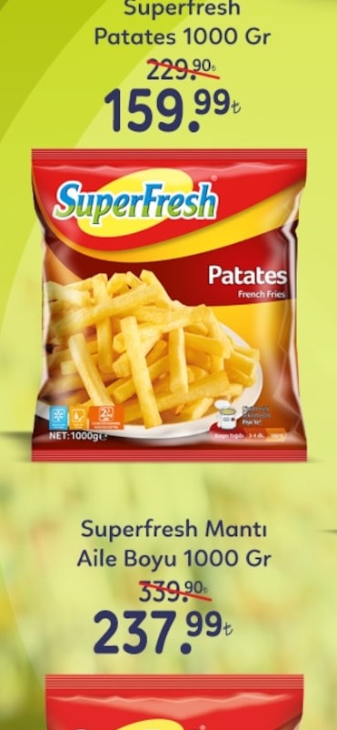 Superfresh Patates 1000 Gr