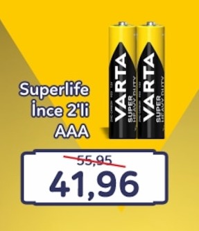 Varta Superlife İnce 2'Li Aaa