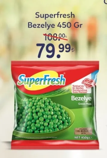 Superfresh Bezelye 450 Gr