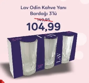 Lav Odin Kahve Yanı Bardağı 3'Lü