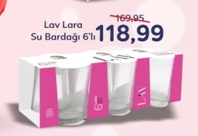 Lav Lara Su Bardağı 6'Lı