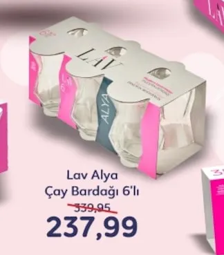 Lav Alya Çay Bardağı 6'Lı