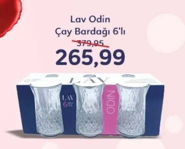 Lav Odin Çay Bardağı 6'Lı