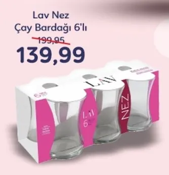 Lav Nez Çay Bardağı 6'Lı