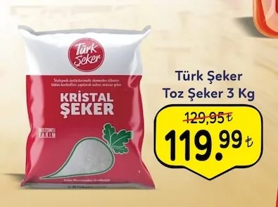 Türk Şeker Toz Şeker 3 Kg