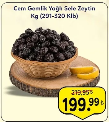 Cem Gemlik Yağlı Sele Zeytin Kg (291-320 Klb)