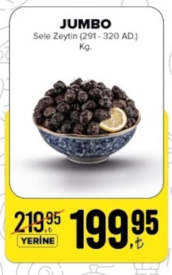 Jumbo Sele Zeytin (291 - 320 Ad.) Kg.
