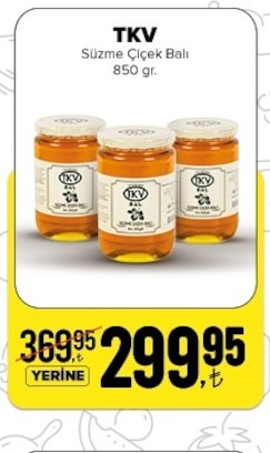Tkv Süzme Çiçek Balı 850 Gr.