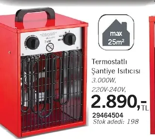 Termostatlı Şantiye Isıtıcısı