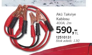 Akü Takviye Kablosu 400A, 2M