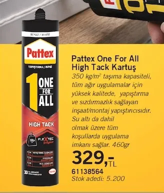 Pattex One For All High Tack Kartuş 460Gr