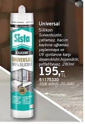 Sista Universal Silikon 280Ml