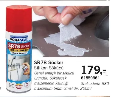 Vodaseal Sr78 Söcker Silikon Sökücü 200Ml