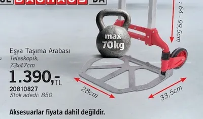 Eşya Taşıma Arabası Teleskopik