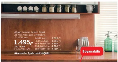 Ahşap Lamine Lamel Kapak