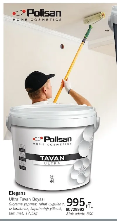 Polisan Elegans Ultra Tavan Boyası 17,5Kg
