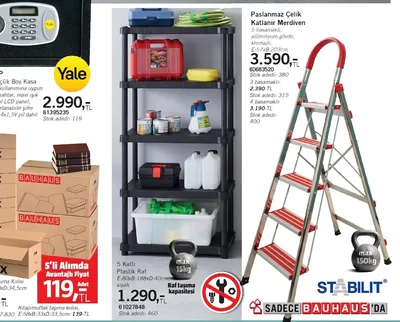 Paslanmaz Çelik Katlanır Merdiven