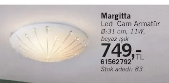 Margitta Led Cam Armatür Ø:31 Cm, 11W