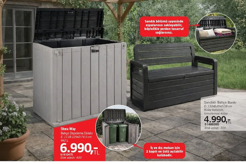 Stora Way Bahçe Depolama Dolabı 842 L