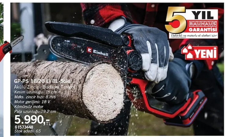 Einhell Gp-Ps 18/20 Li Bl-Solo Akülü Zincirli Budama Testere