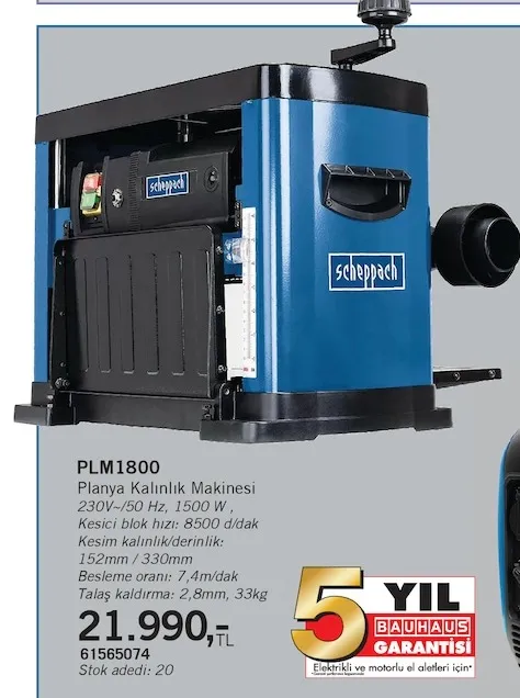 Scheppach Plm1800 Planya Kalınlık Makinesi