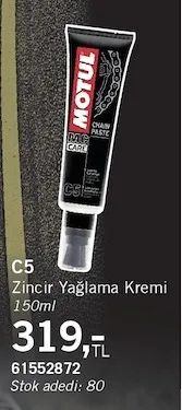 Motul C5 Zincir Yağlama Kremi 150Ml