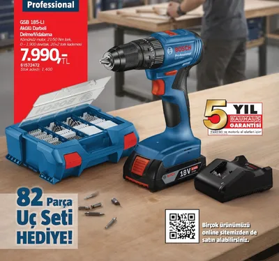 Bosch Gsb 185-Li Akülü Darbeli Delme/Vidalama