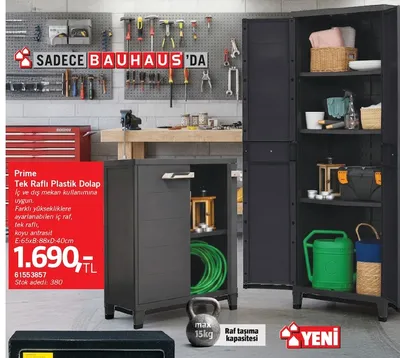 Prime Tek Raflı Plastik Dolap