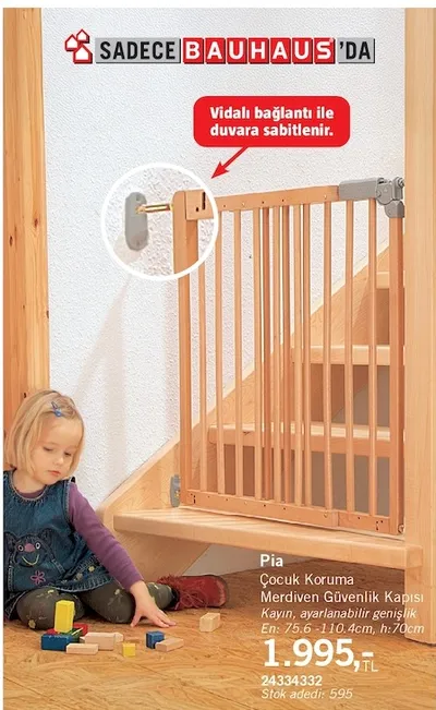 Pia Çocuk Koruma Merdiven Güvenlik Kapısı