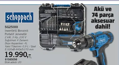 Scheppach Sg2500I İnvertörlü Benzinli Portatif Jeneratör