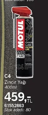 Motul C4 Zincir Yağı 400Ml
