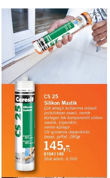 Ceresit Cs 25 Silikon Mastik 280Gr