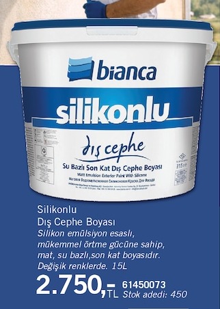 Bianca Silikonlu Dış Cephe Boyası 15 L