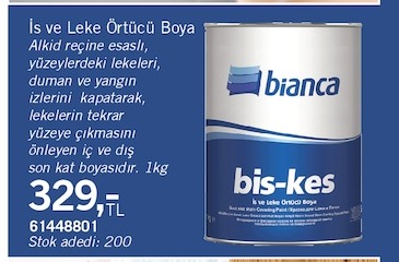 Bianca Is Ve Leke Örtücü Boya 1 Kg