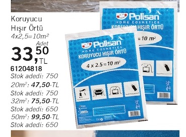 Polisan Koruyucu Hışır Örtü 4X2.5=10M²