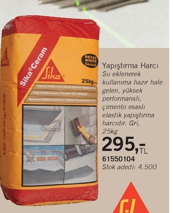 Sika Ceram Yapıştırma Harcı 25Kg