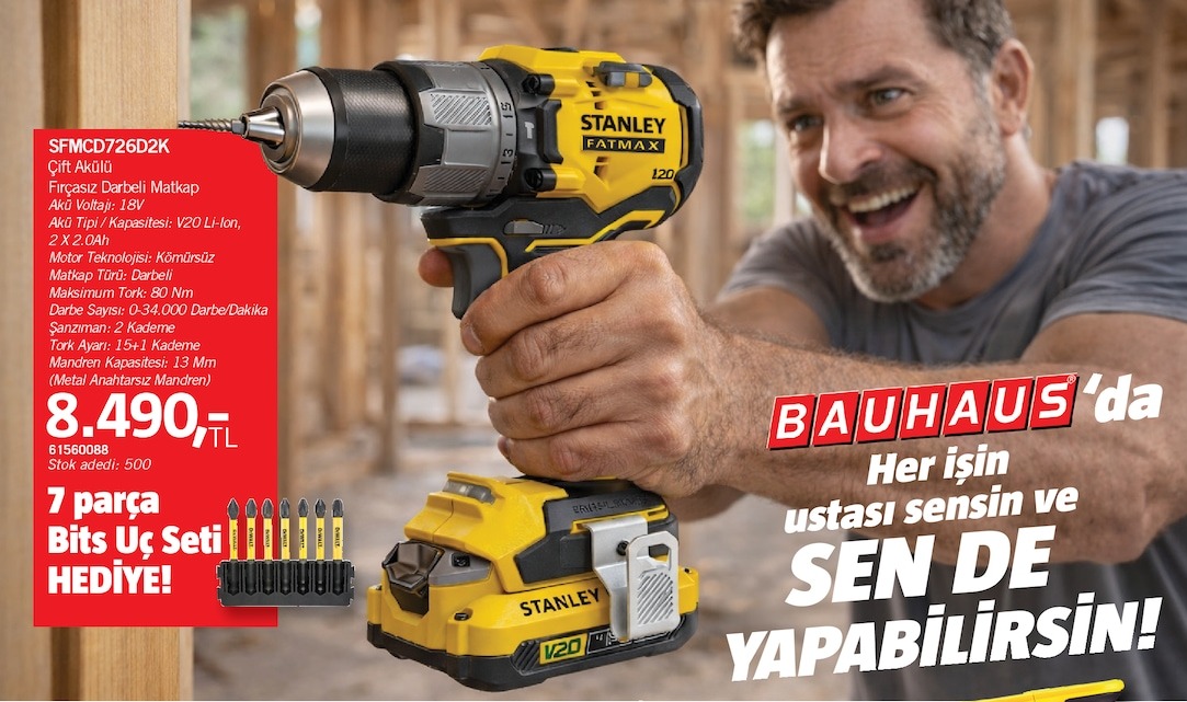 Stanley Fatmax Sfmcd726D2K Çift Akülü Darbeli Matkap