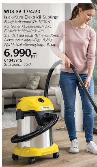 Wd3 Sv-17/4/20 Islak-Kuru Elektrikli Süpürge