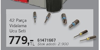 42 Parça Vidalama Ucu Seti