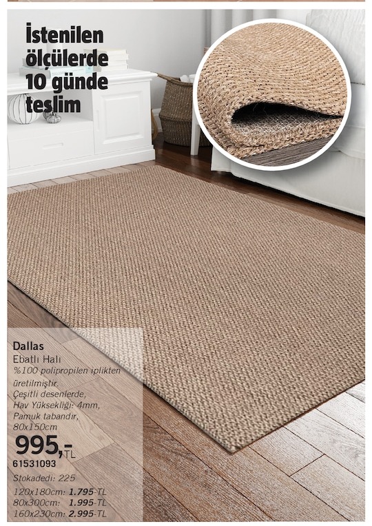 Dallas Ebatlı Halı