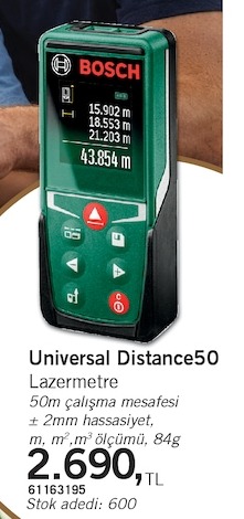 Universal Distance50 Lazermetre