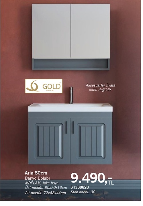 Aria 80Cm Banyo Dolabı