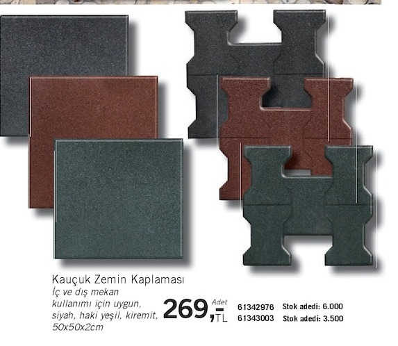 Kauçuk Zemin Kaplamasi 1 Adet