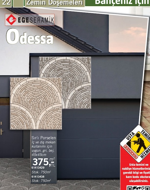 Odessa Sırlı Porselen 1 M2