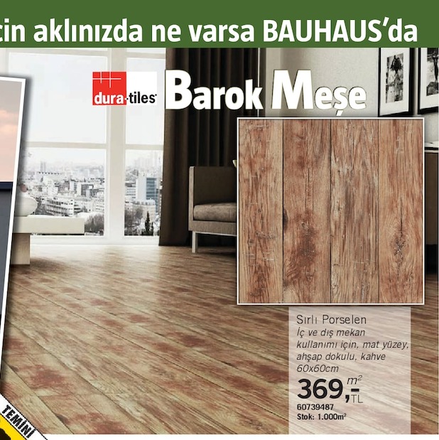 Barok Mese Sırlı Porselen 1 M2