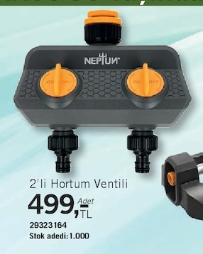 Neptün 2'Li Hortum Ventili Adet