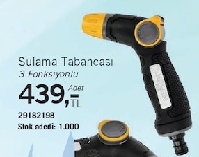 Sulama Tabancası 3 Fonksiyonlu Adet