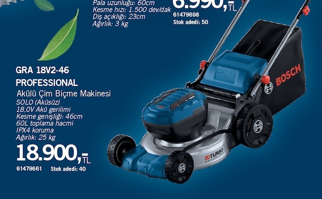 Gra 18V2-46 Professional Akülü Çim Biçme Makinesi