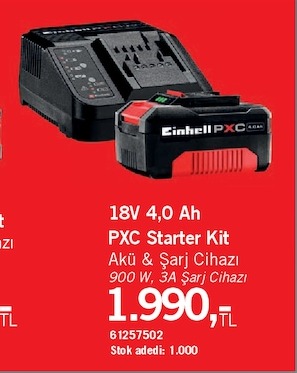 Einhell Pxc Starter Kit 18V 4.0 Ah Akü & Şarj Cihazı