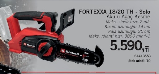 Fortexxa 18/20 Th - Solo Akülü Ağaç Kesme